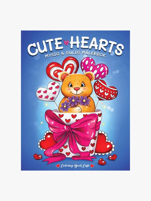 Cozy Fargeleggingsbok  Cute Hearts