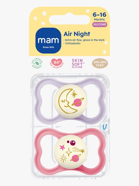 MAM Air Night Silikon Smokker 6-16m, Rosa