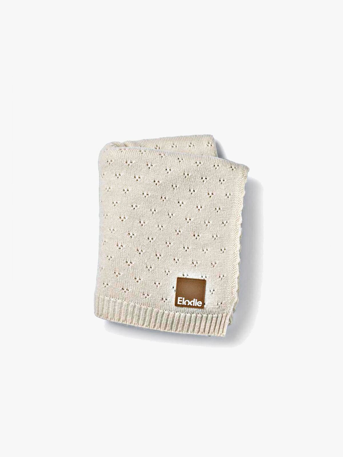 Elodie  Pointelle-strikket Teppe 100x75, Creamy White