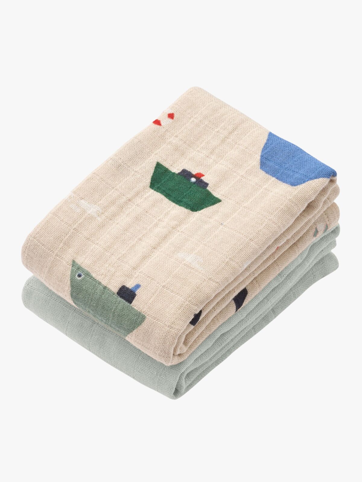 LIEWOOD Lewis Musselinteppe 2-Pakk, Sailing/Dove blue mix