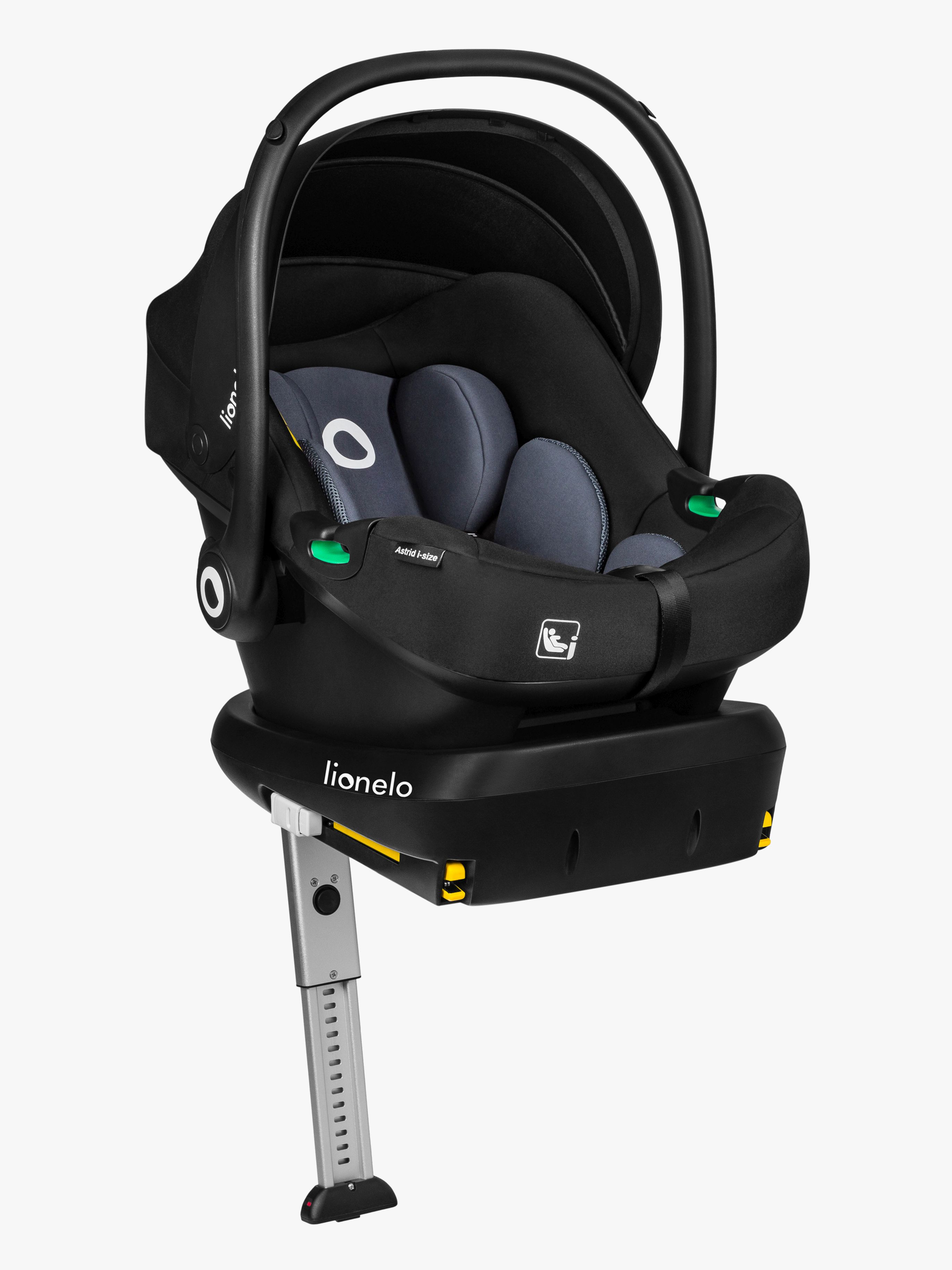 Lionelo Astrid i-Size Bilstol inkl. Base, Black/Grey - Babybilstoler