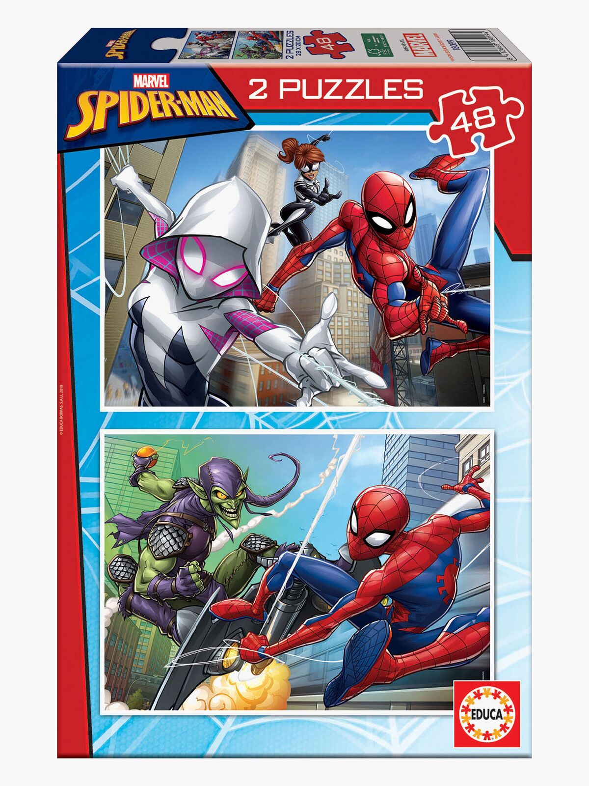 Educa Marvel Spider-Man Puslespill 2x48 Brikker