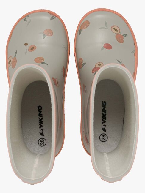 Viking x Kenza Trykk Gummistøvler, Apricot/Sand