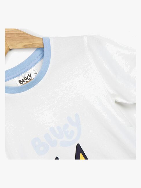 Bluey Pysjamas, Hvit/Blå