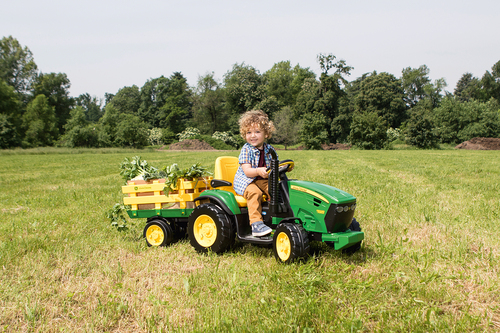 Peg Perego John Deere Ground Force Eltraktor med Tilhenger