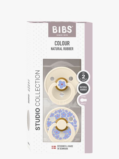BIBS Studio Colour Smokk 2-Pack Lateks Str 2 Rund, Jasmine/Ivory Mix