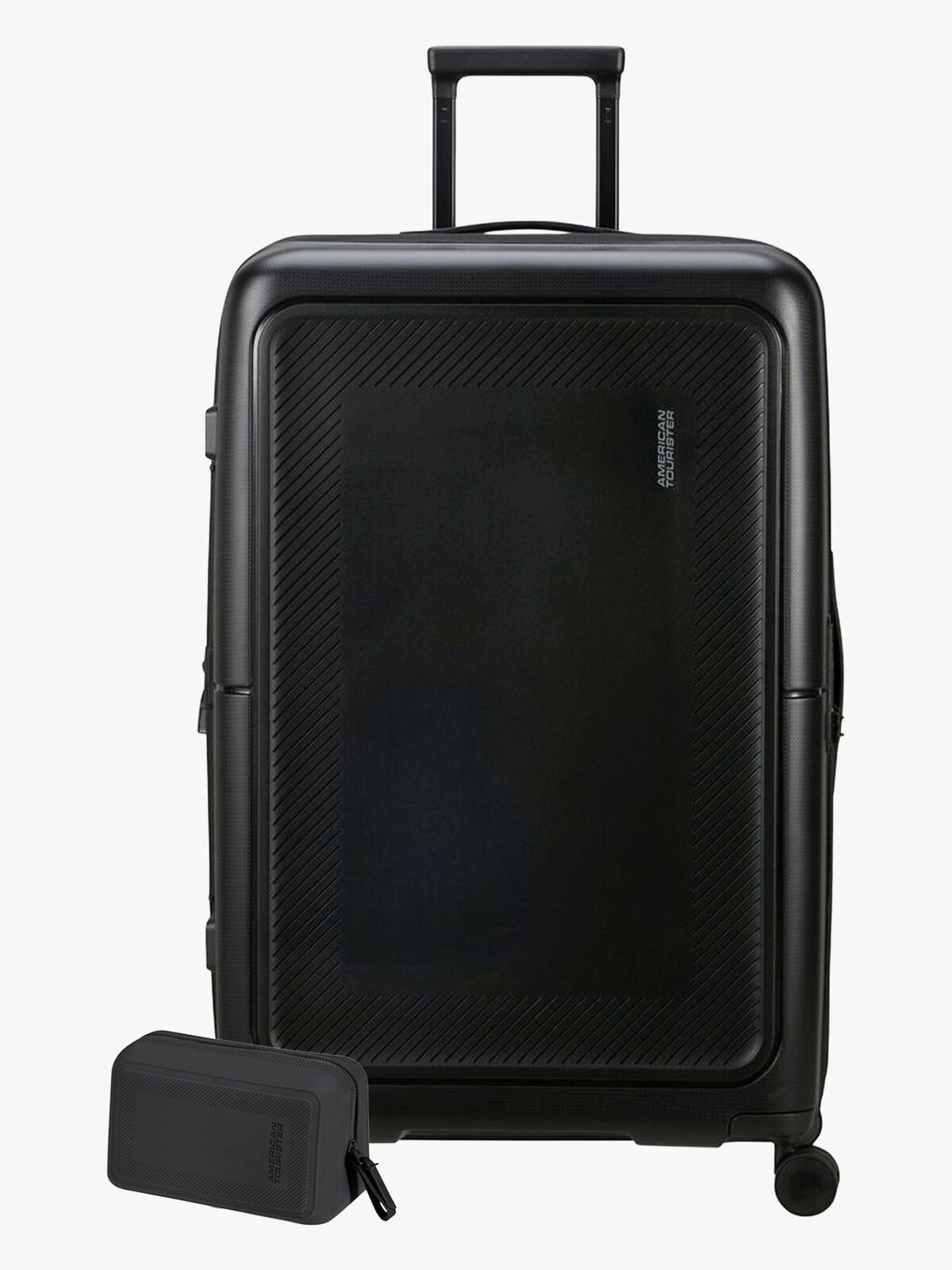 American Tourister Dashpop Koffert 104-121L & Toalettmappe POP, True Black