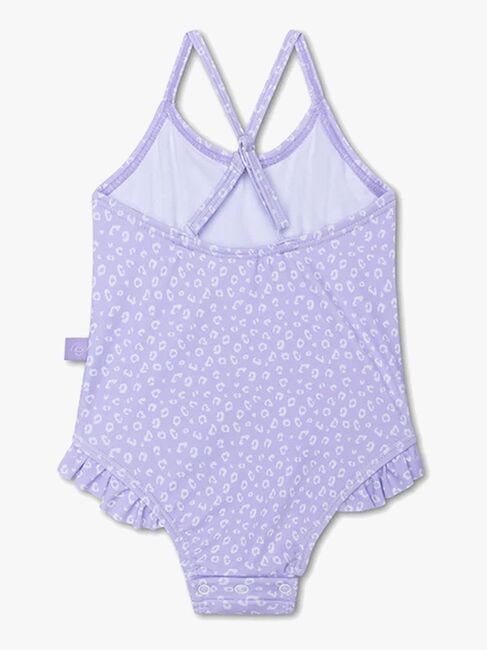 Swim Essentials Badedrakt, Lilla Leopard