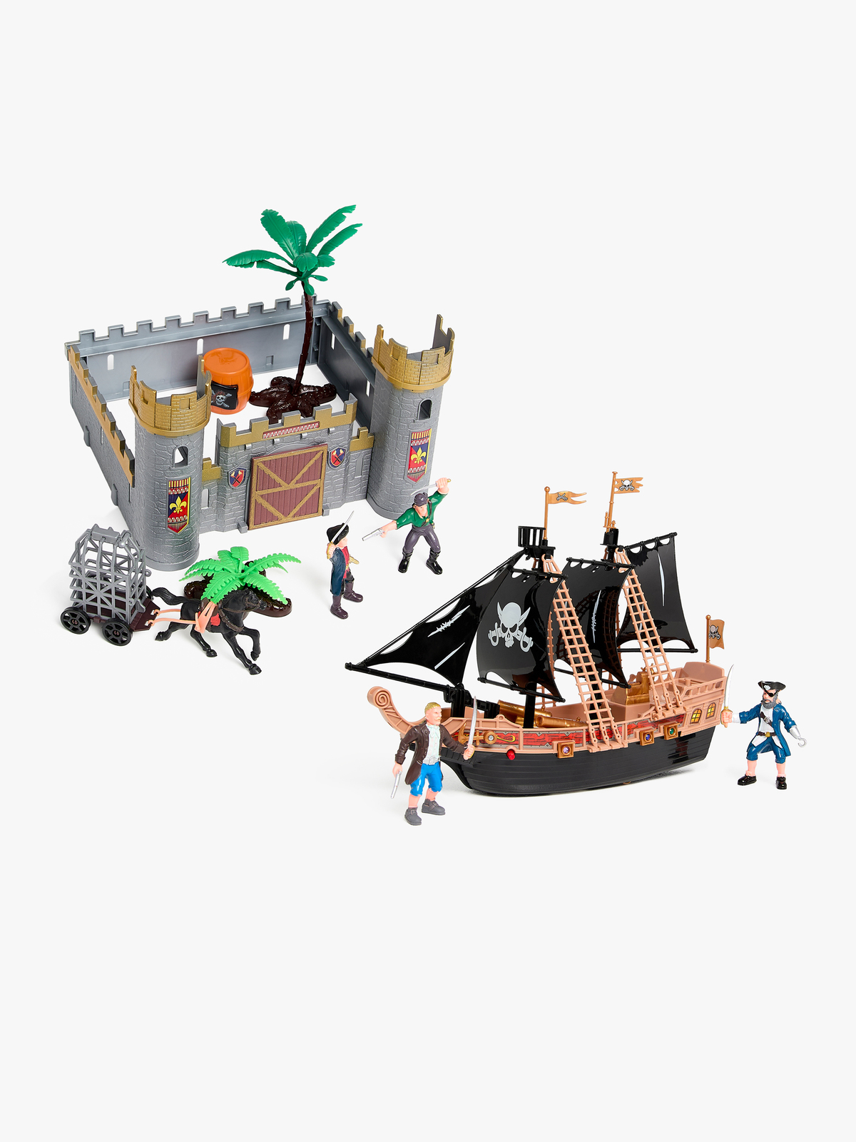 Cloudberry Castle Svarte Seilets Sjørøverskip Slott & Figurer