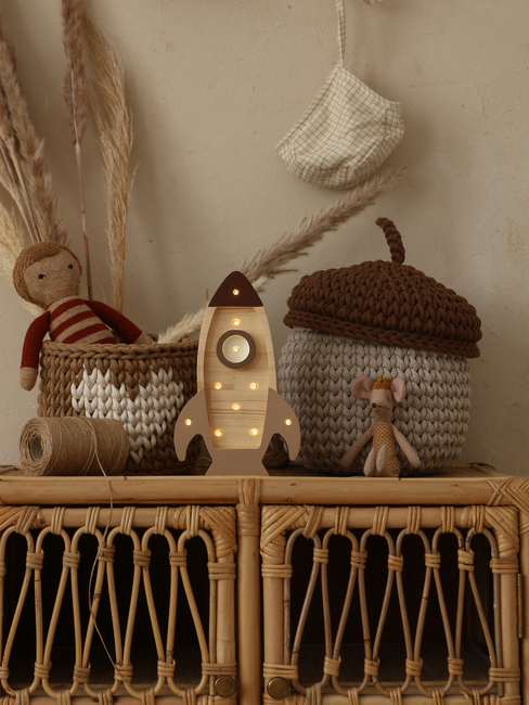 Little Lights Mini Lampe Romrakett, Cappucino