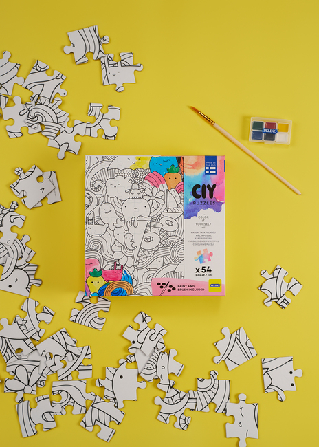 Peliko CIY Puslespill med Vannfarger 54 Brikker Blandet