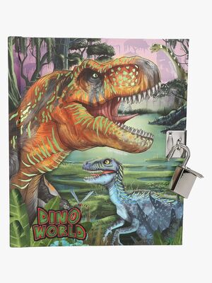 Dino World Dagbok med Hengelås