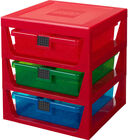 LEGO Oppbevaringshylle med 3 skuffer, Rød
