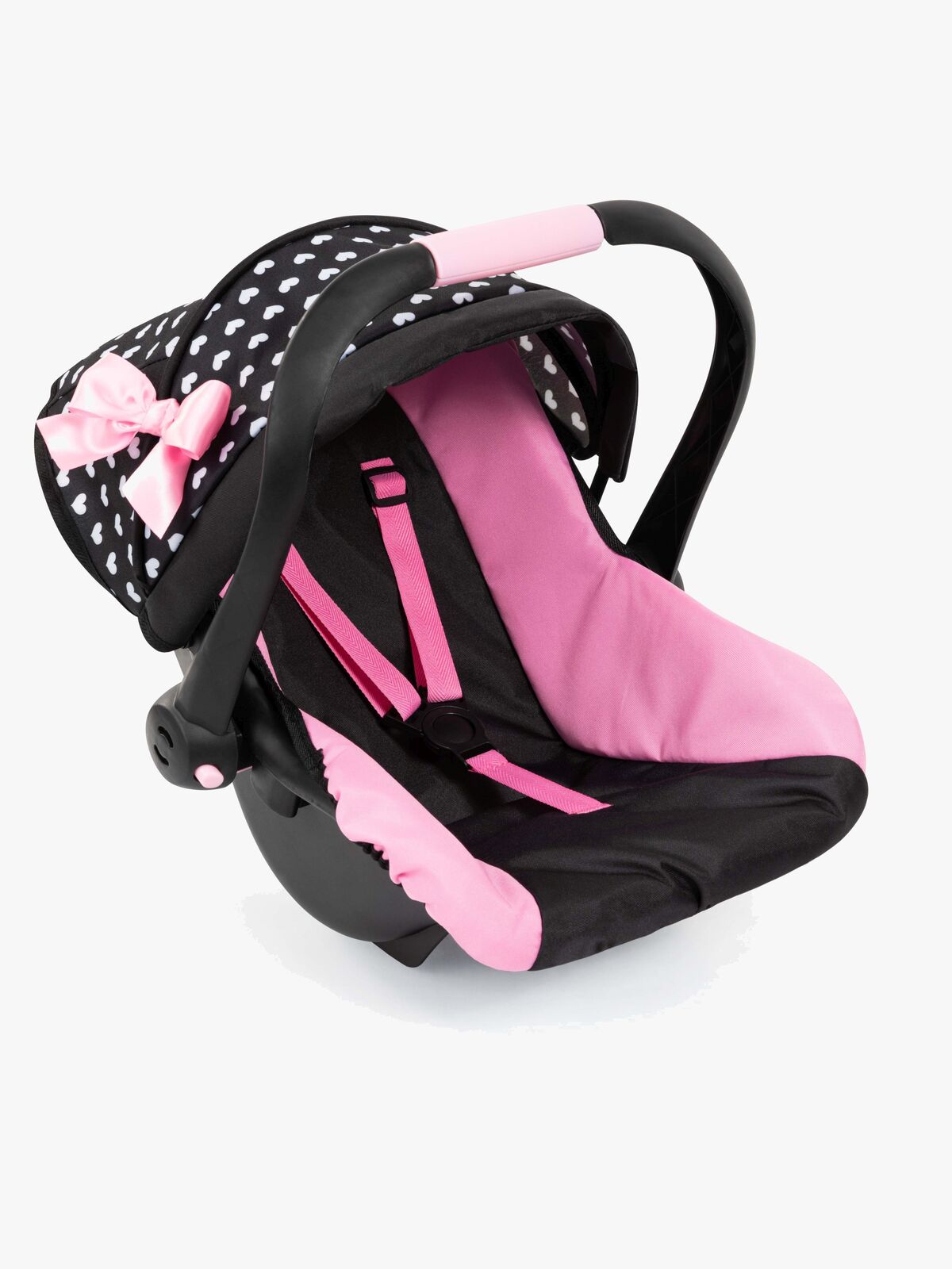 Bayer Design Bilstol med Kalesje, Svart/Rosa