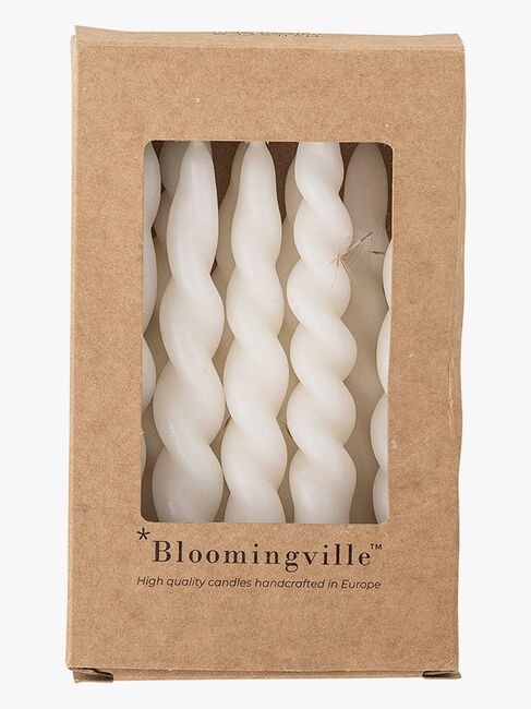 Bloomingville Twist Lys Parafin, Hvit