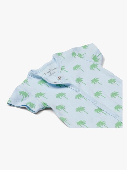 Tiny Treasure Summer Jumpsuit 2-Pack, Blue/Palm