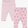 Tiny Treasure Lexi Leggings 2-Pack, Pink/Flamingo