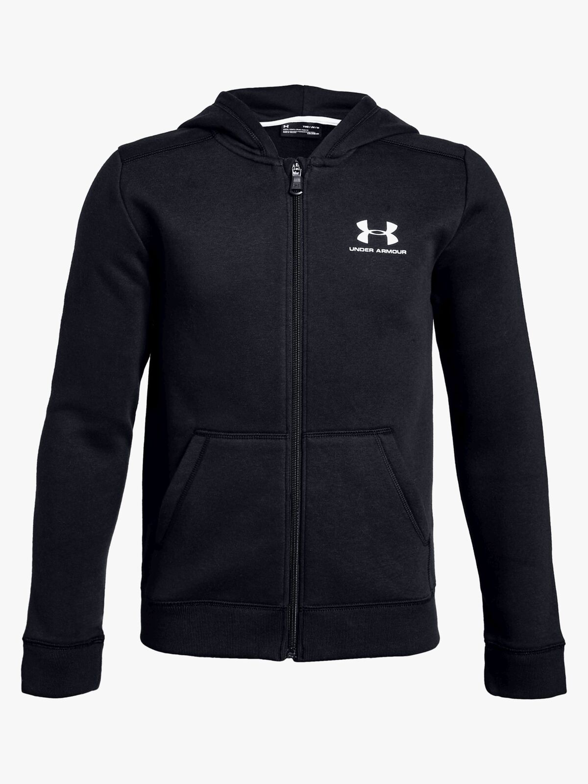 Under Armour EU Cotton Fleece Full Zip Jakke, Black