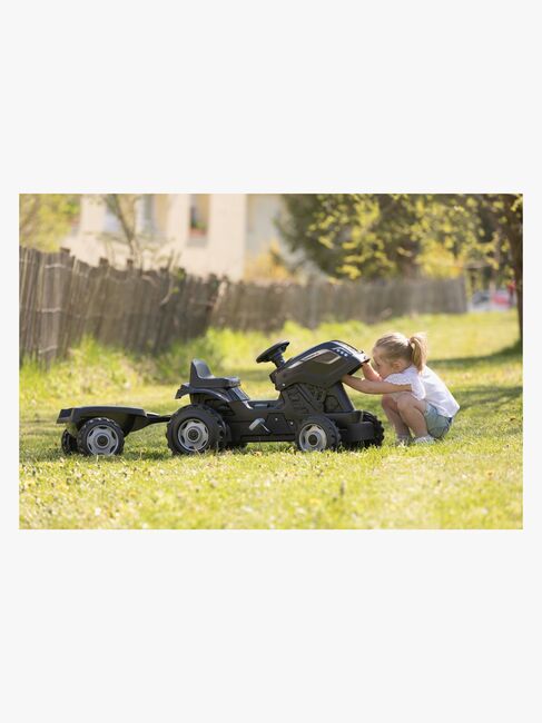 Smoby  Farmer Traktor XL + Tilhenger, Svart