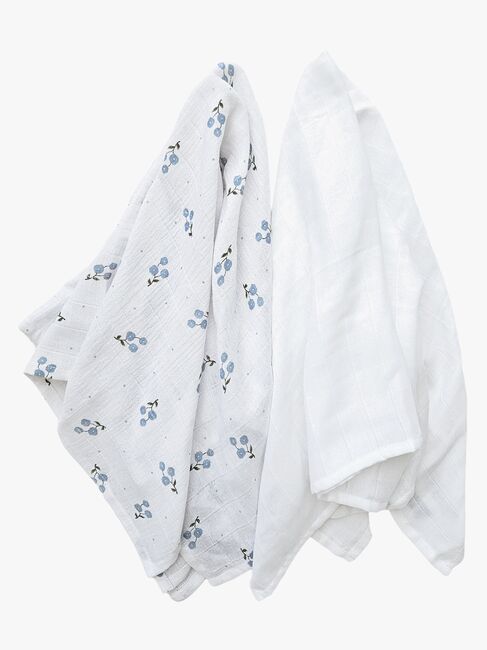 Summerville Organic Musselinteppe 2-Pakk, Bluebell