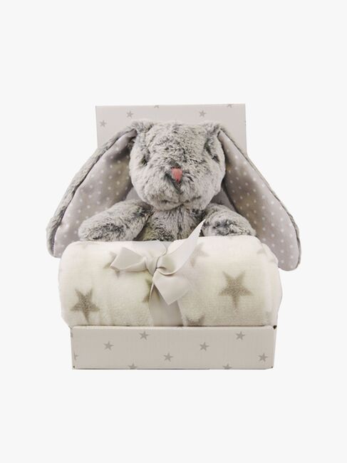 CarloBaby Fleeceteppe og Kosedyr Kanin, Grå