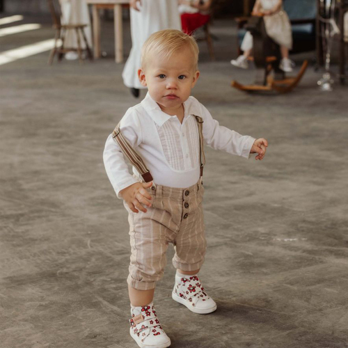 Kavat Fiskeby Lær-å-gå-sko, Floral