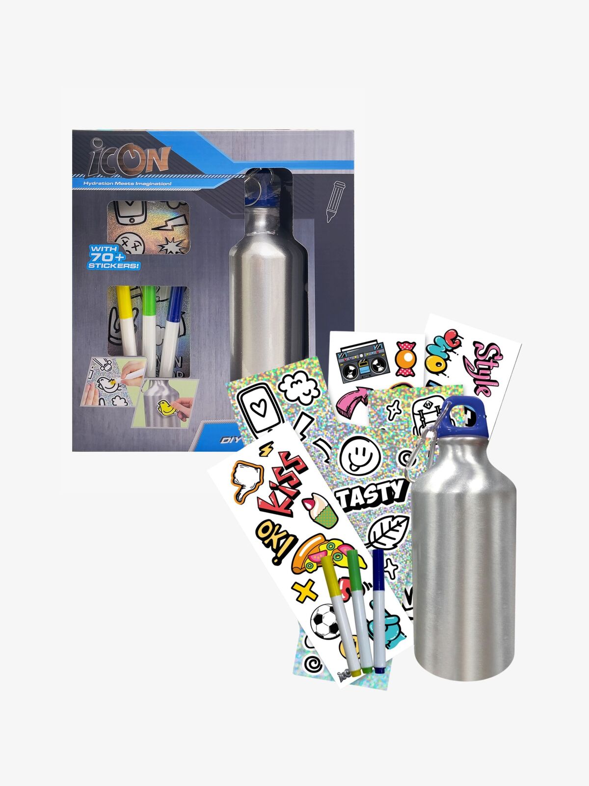 ICON Flaske med Klistremerker