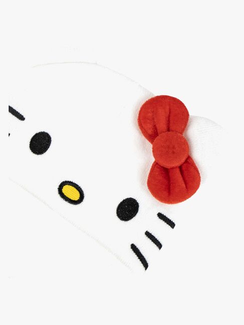 Hello Kitty Lue og Votter, Hvit/Rød