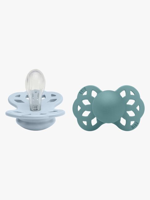 BIBS Infinity Smokk 2-pack Str. 1 Symmetrical, Baby Blue/Island Sea
