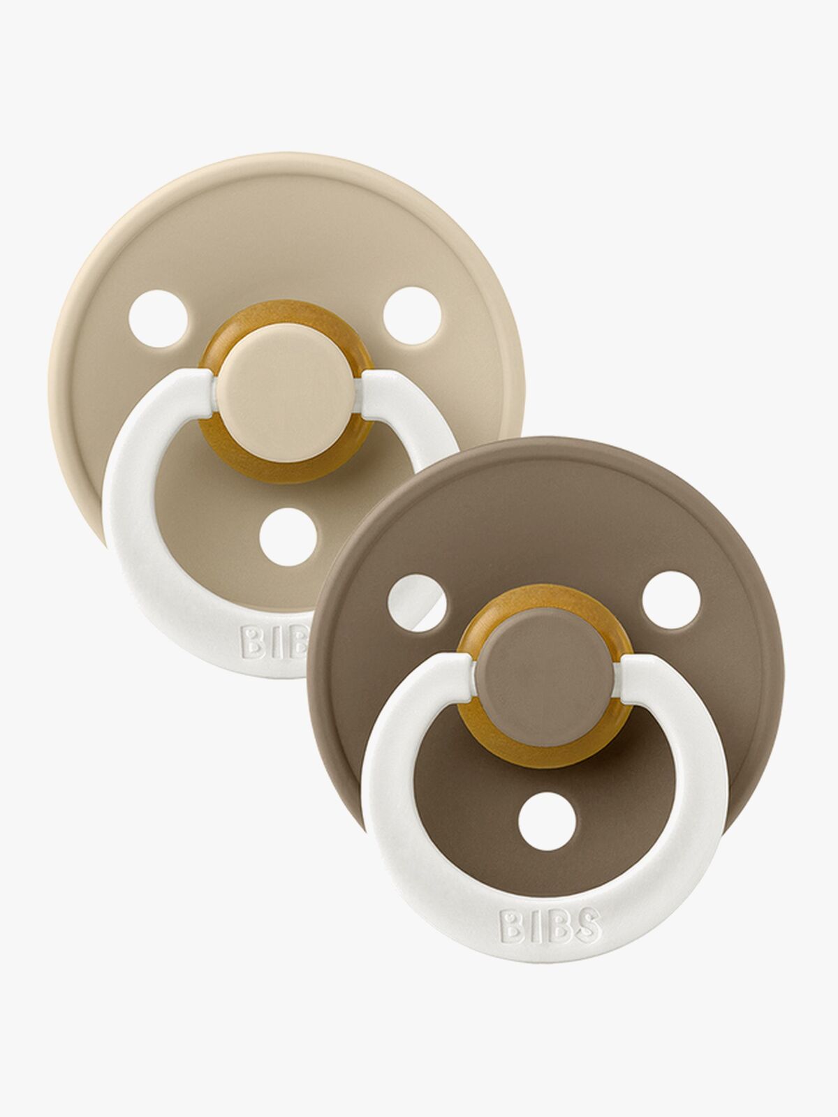 BIBS Smokk Colour 2-pack Lateks Størrelse 2, Vanilla Glow/Dark Oak Glow