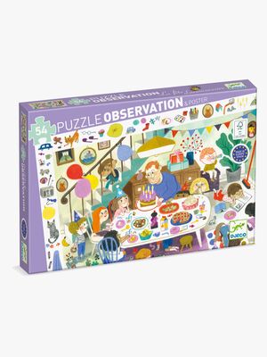 Djeco Observasjonspuslespill Bursdagsselskap 54 Brikker