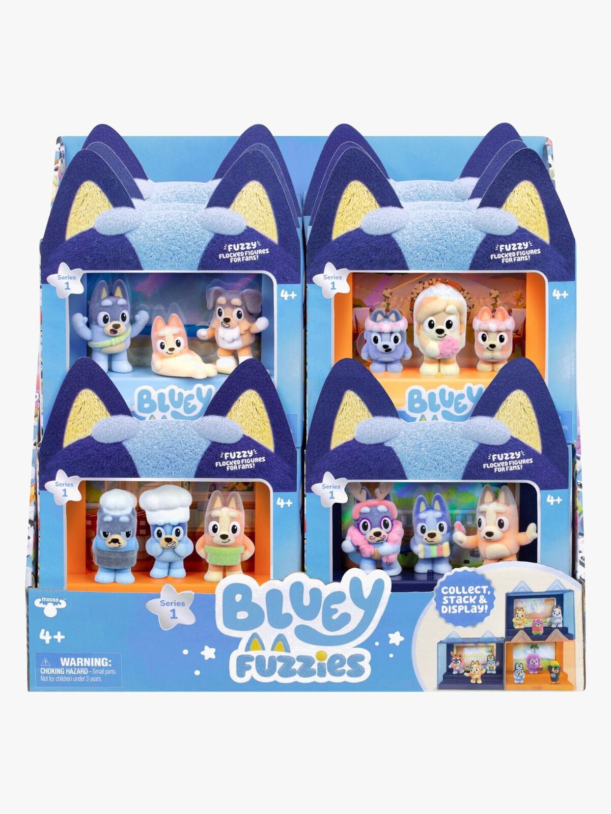 Bluey Fuzzies Figursett Episode 3-Pakk Blandet