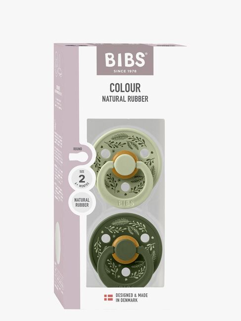 BIBS Colour Holiday Leaf Smokk 2-Pakk Lateks Str 2, Sage/Hunter Green