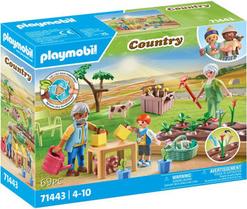 Playmobil 71443 Country Byggesett Idyllisk Kjøkkenhage med Besteforeldre