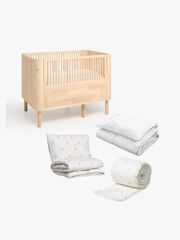Alice & Fox June Vokseseng inkl. Sengesett AVIVA 100x130, Natural Wood
