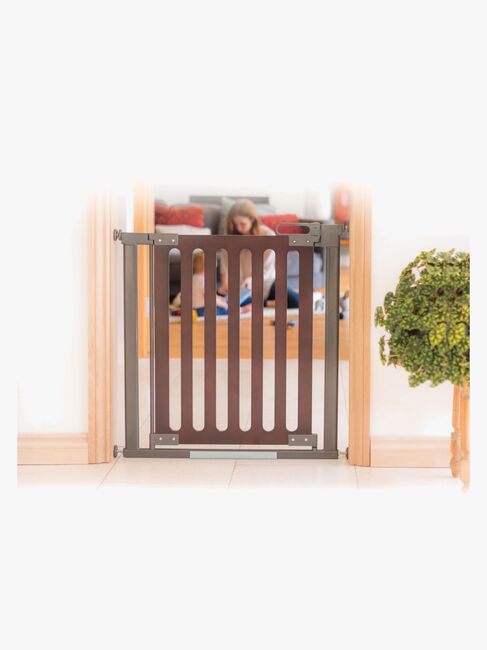 Safe & Care SafeGate Wood Pressure Fit Sikkerhetsgrind, Brun