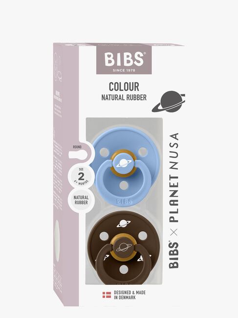 BIBS x Planet Nusa Colour Smokker 2-Pakk Lateks Str 2, Sky Blue Mix