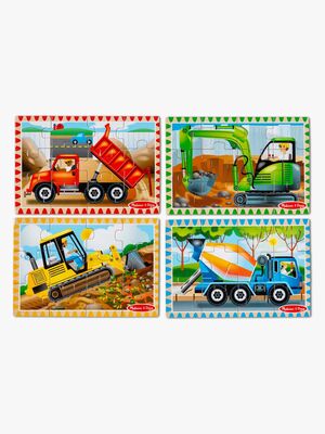 Melissa & Doug Puslespill Anleggskjøretøy 4-in-1 12 Deler