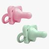 Dr. Brown's HappyPaci Smokk 0-6m 2-pack Silikon, Rosa/Grønn