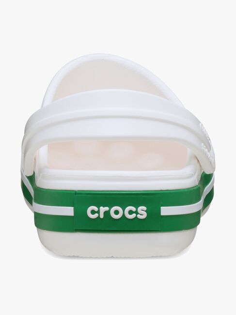 Crocs Crocband Sandaler, White/Green Ivy