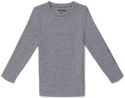 Hyperfied Jersey Logo Long Sleeve Top, Grey Melange