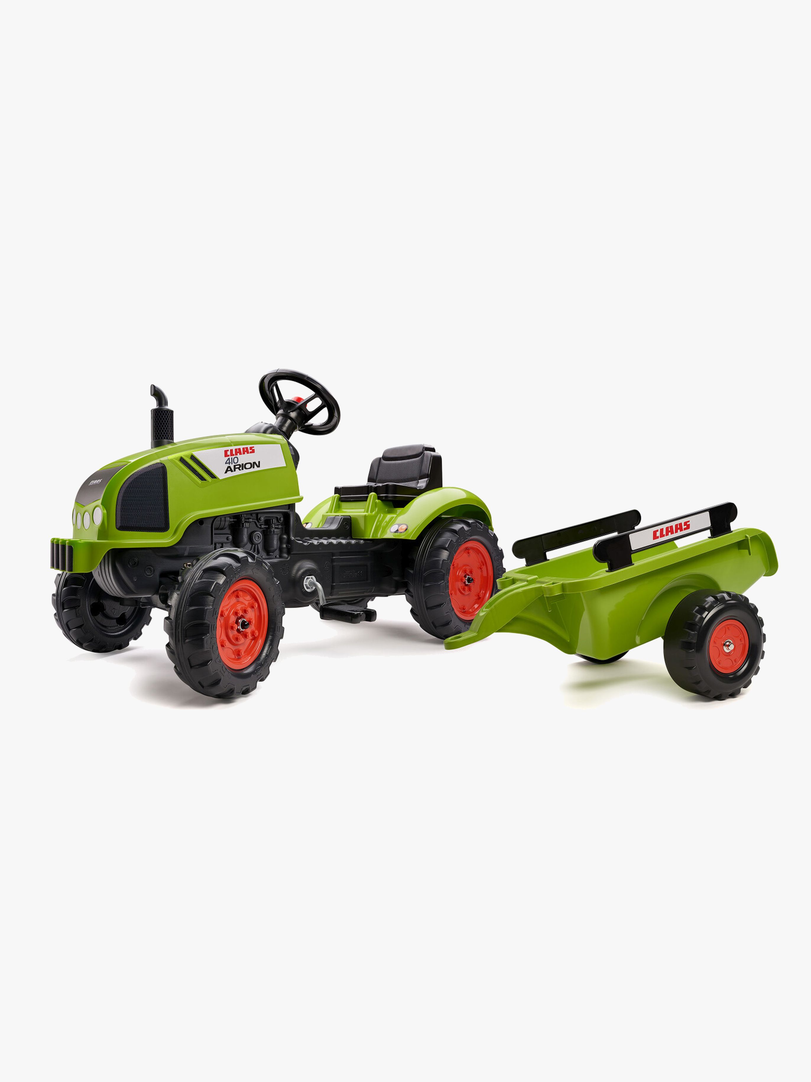 Falk Pedaltraktor med Tilhenger, Grønn - Tråbiler & Trampetraktorer - Plast