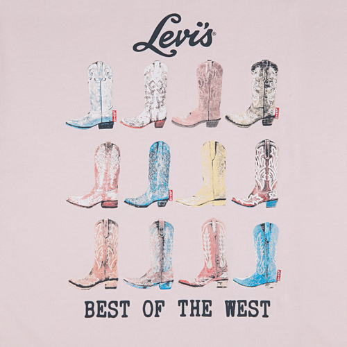Levi's LVG Boots Oversized SS T-skjorte, Crystal Pink