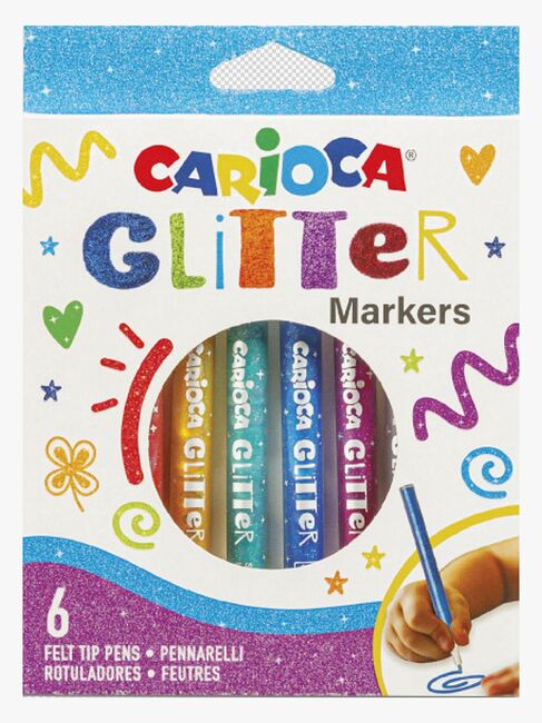 Carioca Plus Glitterpenner 8-Pakk
