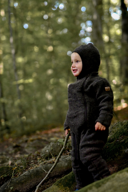 Mikk-Line Vinterdress Merinoull, Dark Brown Melange