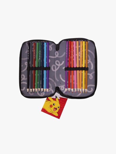 Pokémon  Neonfarget Dobbeltpennal, Svart