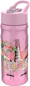 Valiant Unicorn Blomstrete Vannflaske 500 ml