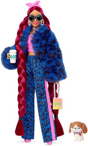Barbie Extra Dukke 17 Tracksuit, Blue Leopard