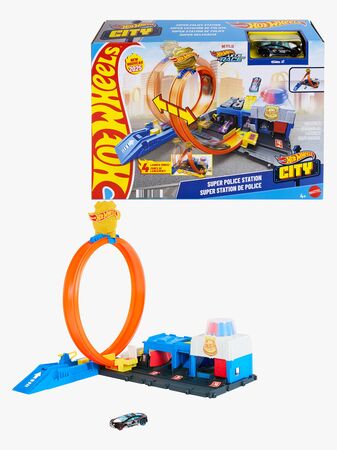Hot Wheels City Super Politistasjon Bilbane