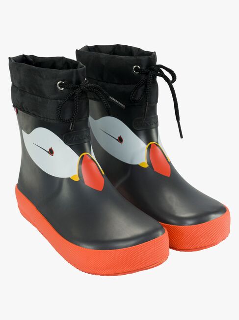 Viking Alv Paw Print Barefoot Gummistøvler, Black